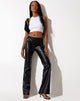 Image of Zyanna Flare Hose aus PU Schwarz