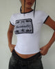 Bild von Zyzy Baby Tee in Weiß mit Heartbreaker Druck