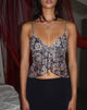 Bild von Cojira Mesh Butterfly Top in Autumn Rose Print
