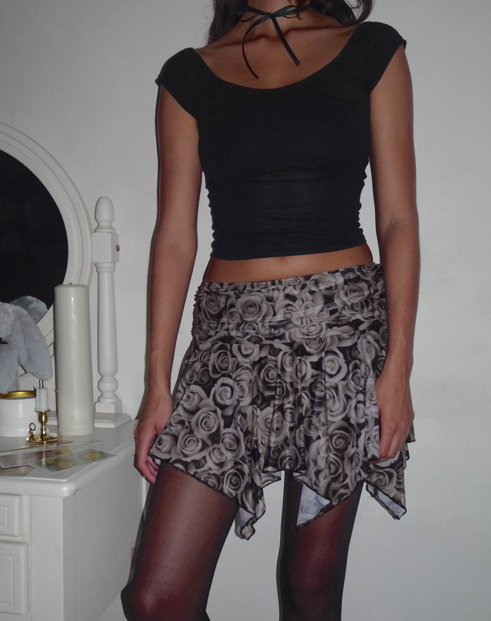 Image of Cordelia Minirock mit Herbstrosenmuster
