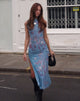 Bild von MOTEL X JACQUIE Flo Maxikleid in Lumen Mesh Blau