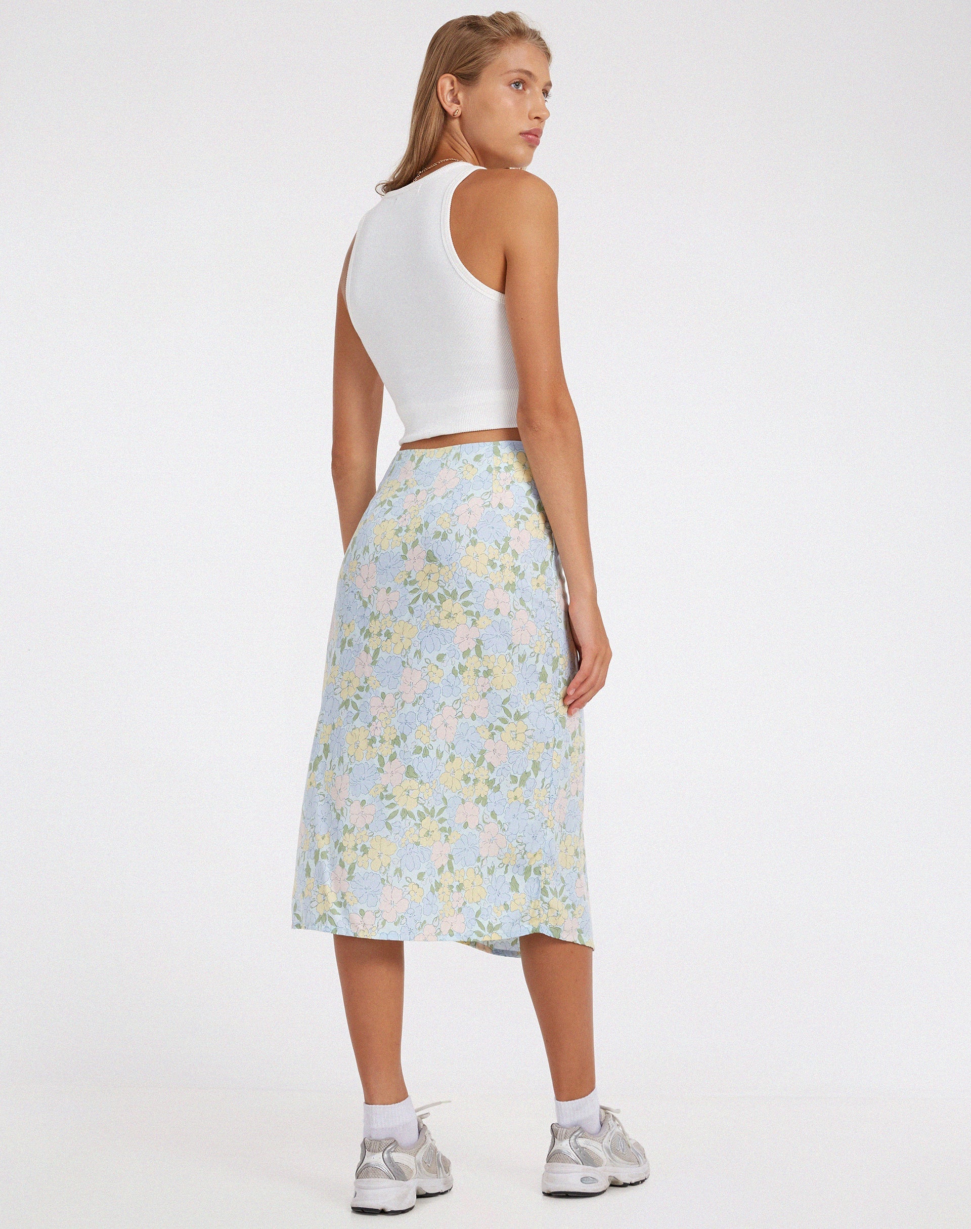 Image of Seko Midirock in verwaschenem Pastellblumenmuster
