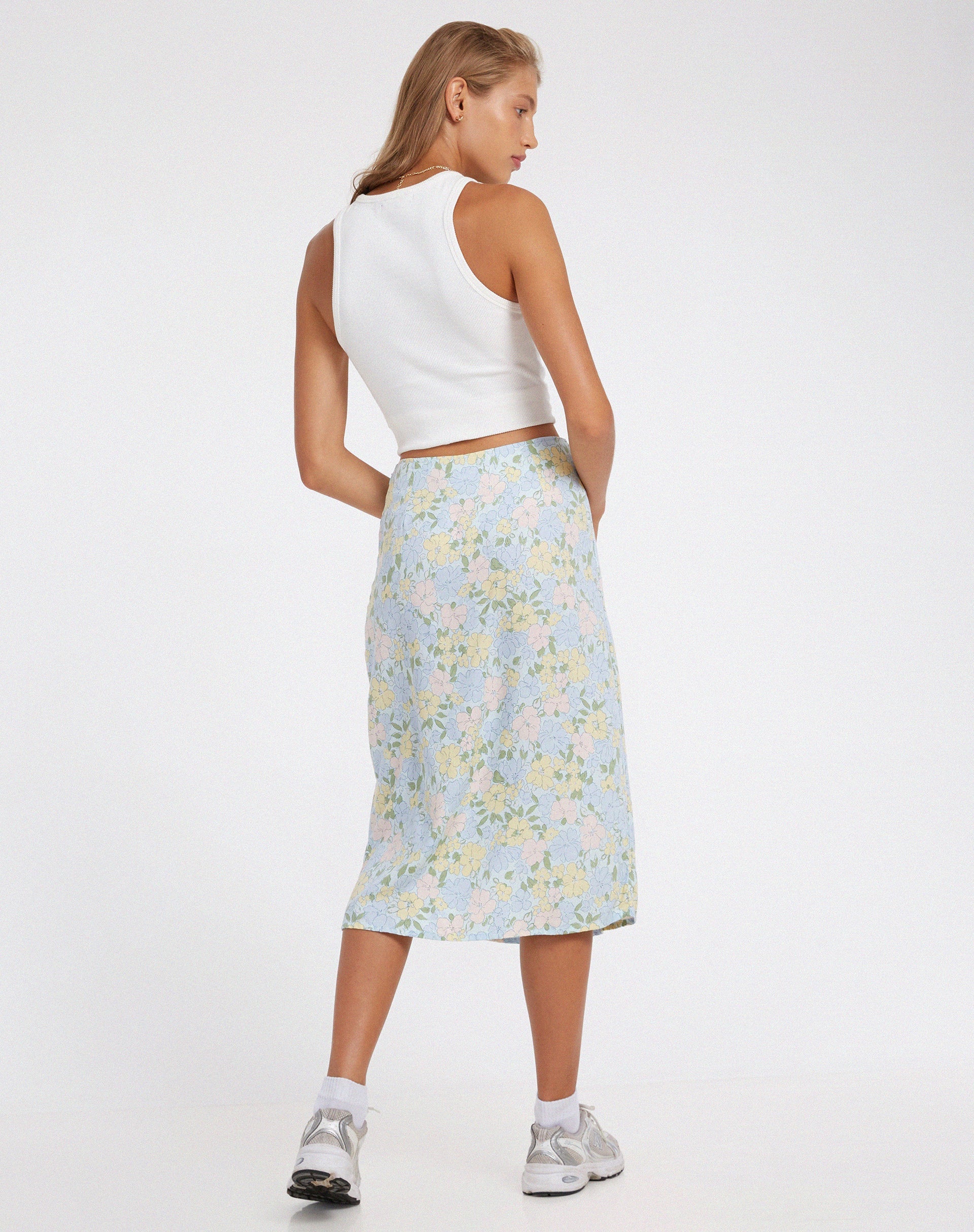 Image of Seko Midirock in verwaschenem Pastellblumenmuster