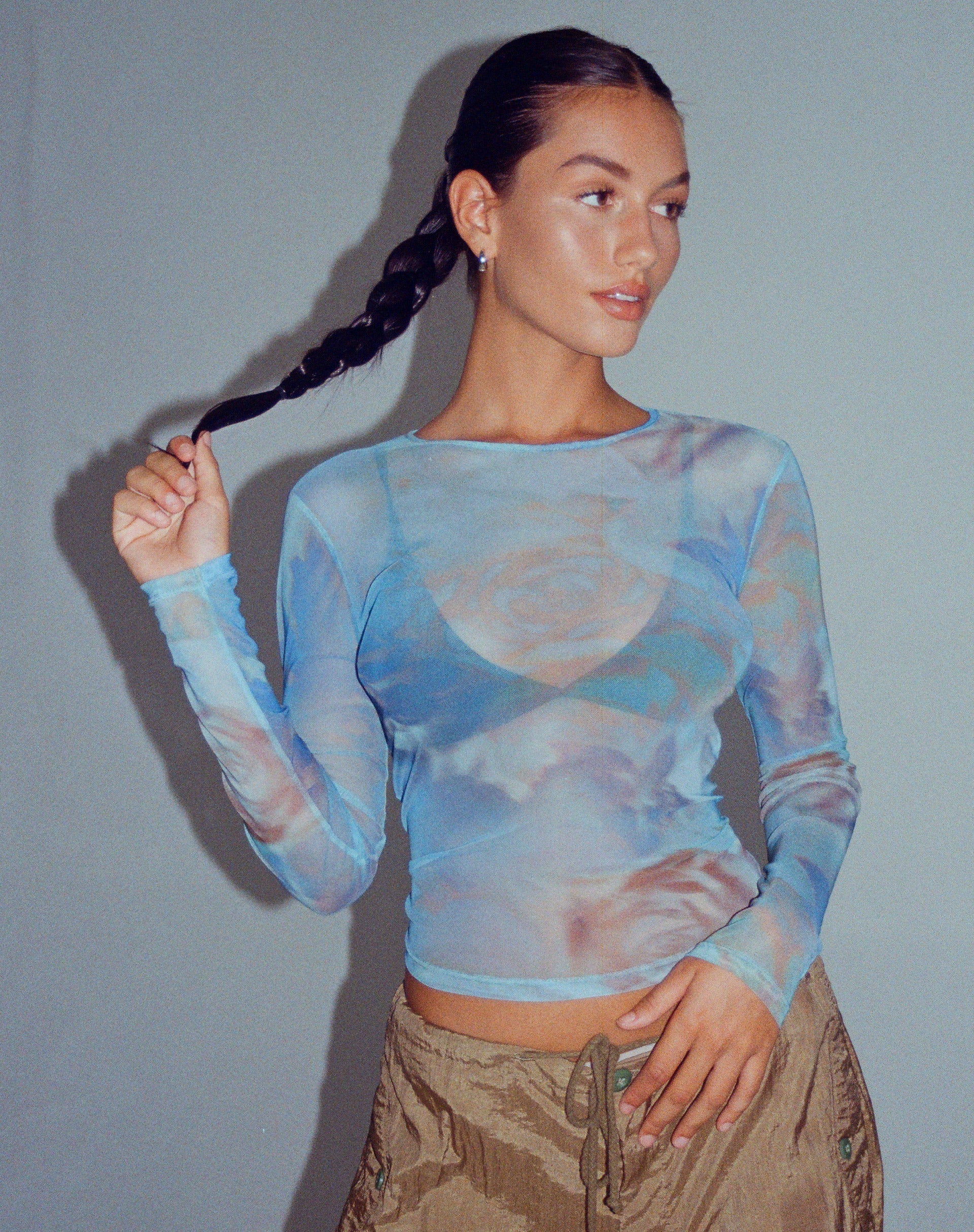 Bild von Elijah Crop Top in Digi Petal Blue