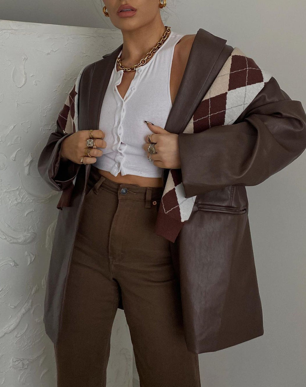 Gilly Crop Top in Ripp Weiß
