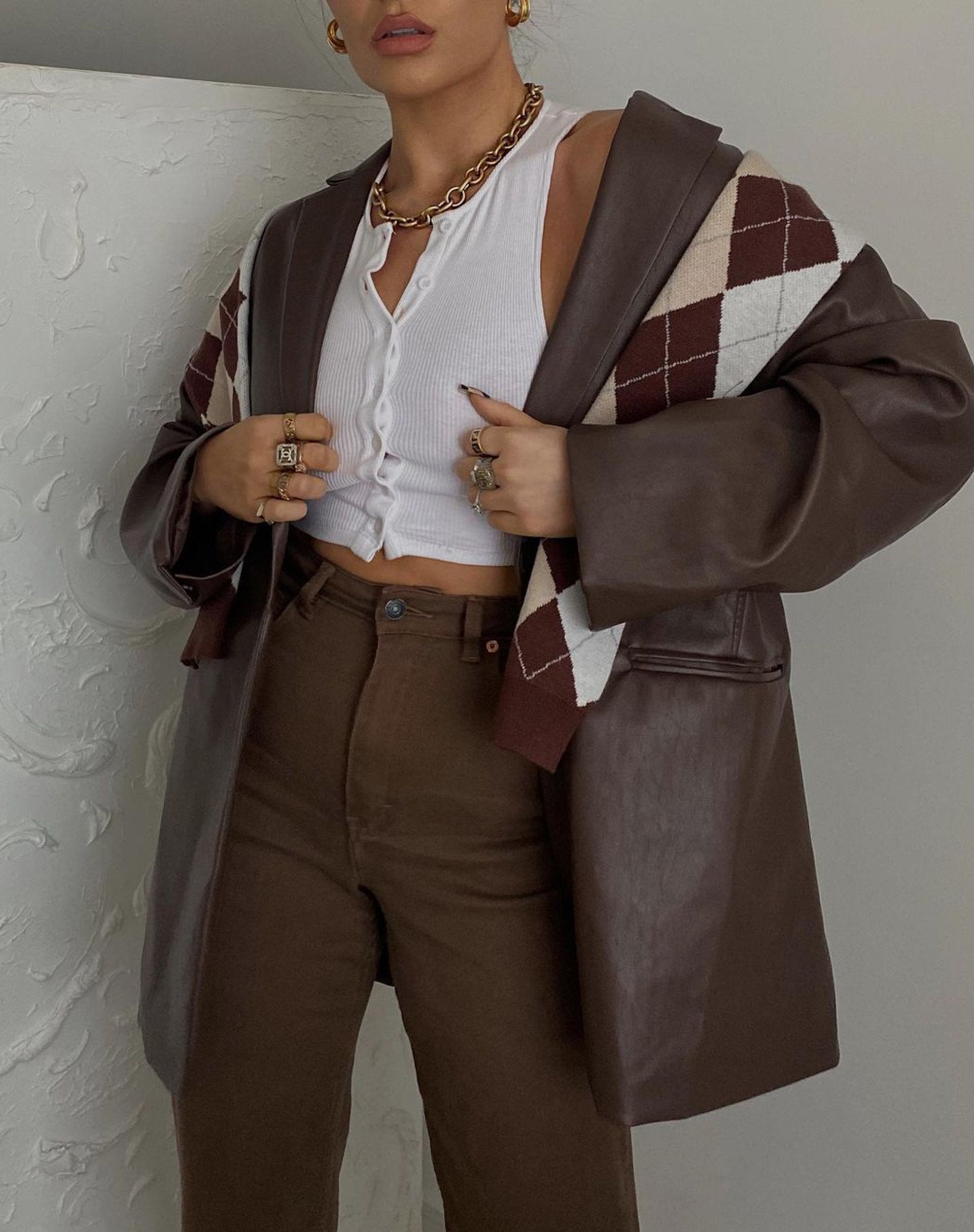 Bild von Gilly Crop Top in Rippe Weiß