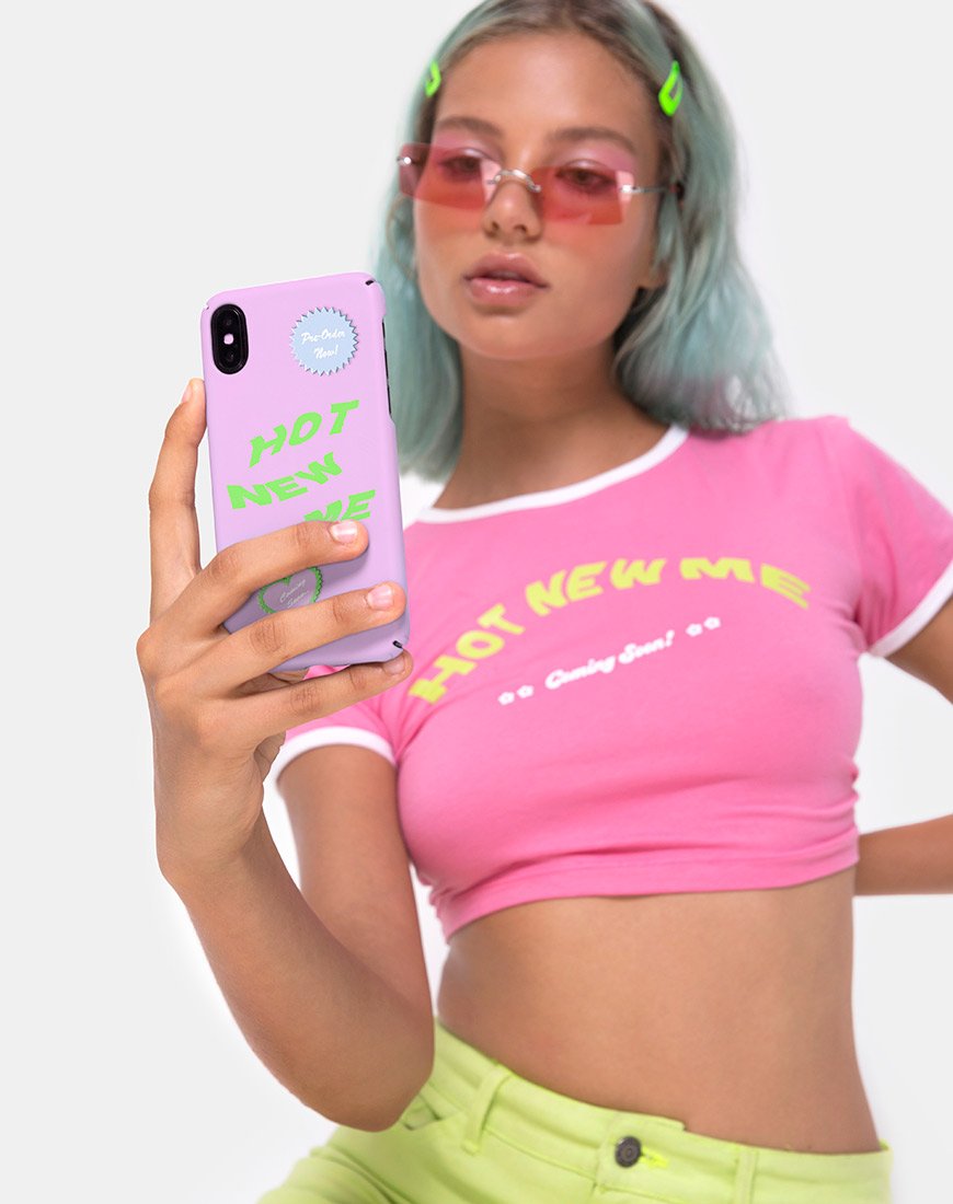Image of Handytasche in mattem Rosa mit Hot New Me X Top Girl