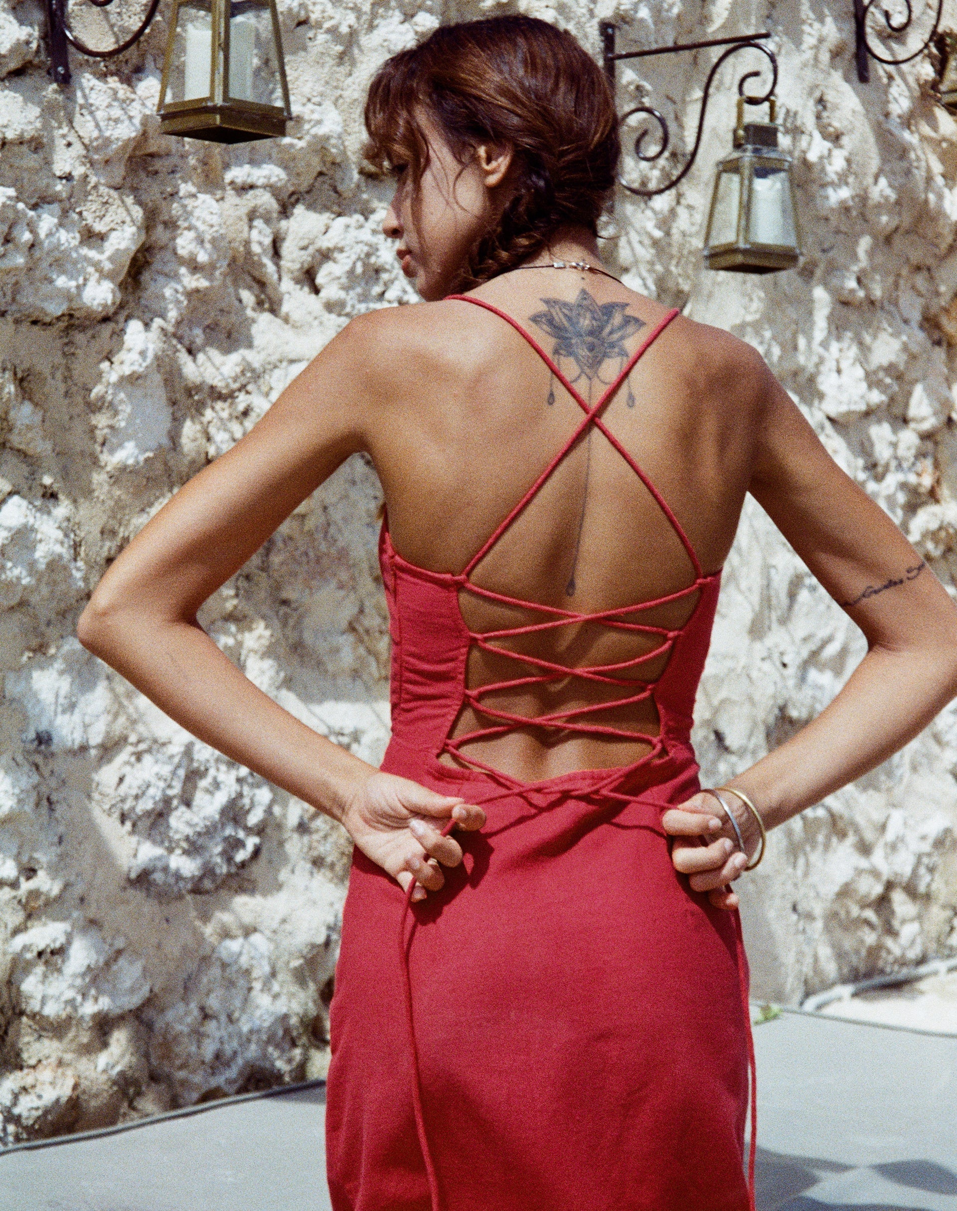 Bild von Sky Midikleid in Tangorot