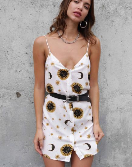 Sanna Slip-Kleid in himmlischer Creme