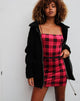 Image of Selah Kleid in Winter Plaid Rot / Schwarz