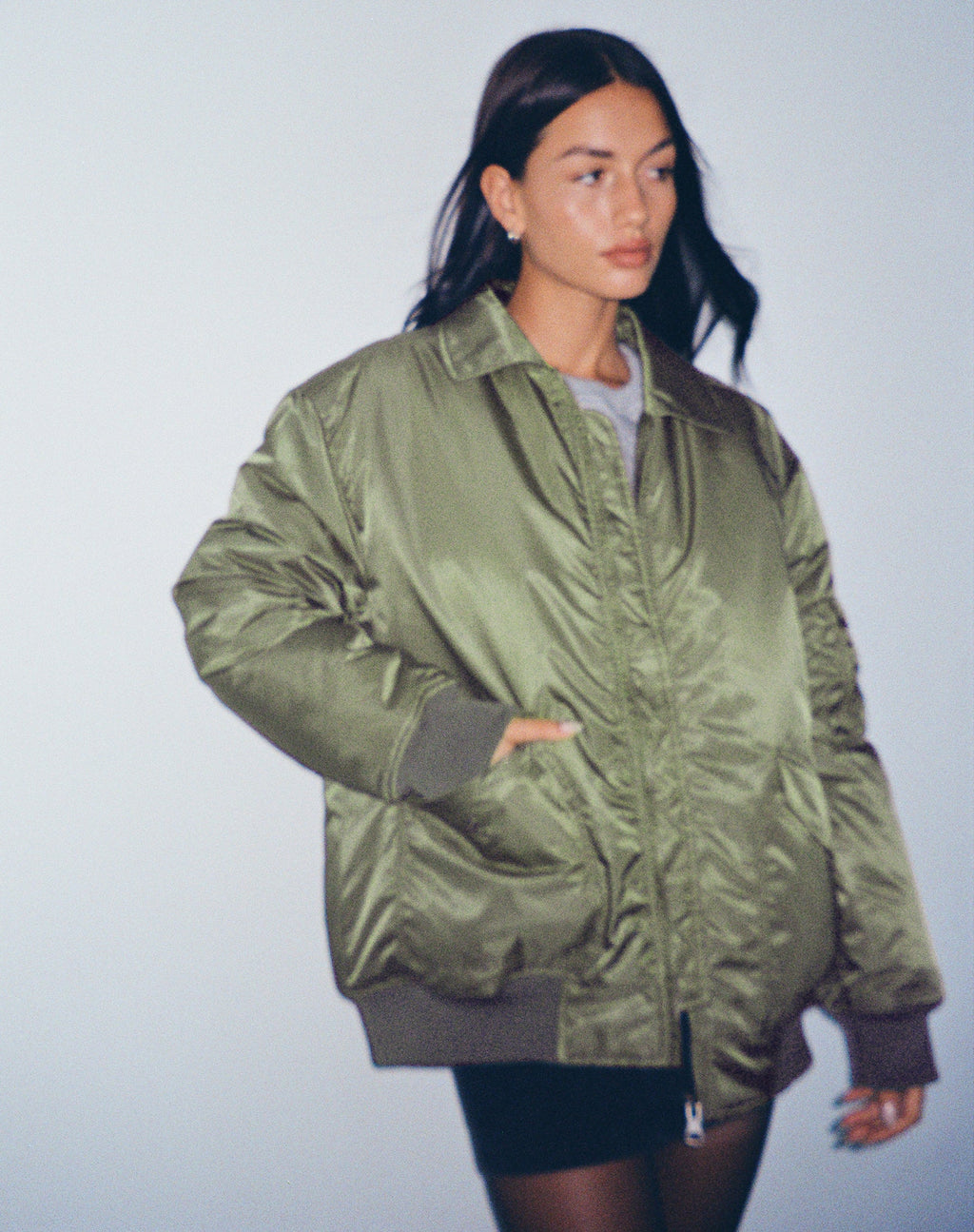 Manik Jacke in Khaki Grün