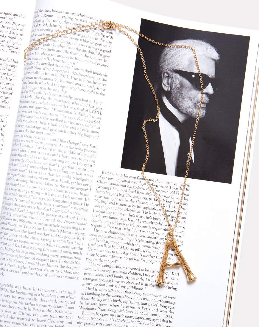 Halskette in Gold Buchstabe A