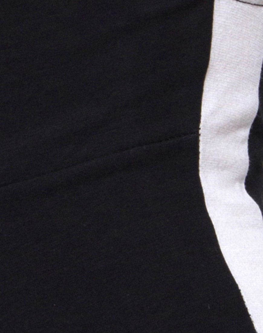 Bild von Acashi Unitard in Schwarz mit weißen Streifen