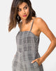 Image of Achem Culotte Jumpsuit aus Charles-Karo Grau