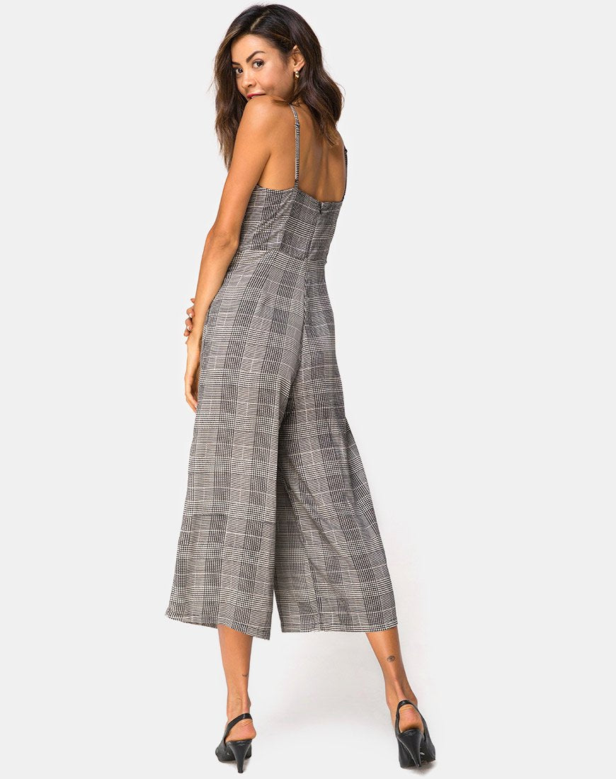 Image of Achem Culotte Jumpsuit aus Charles-Karo Grau
