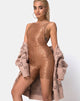 Bild von Acro Unitard in Leopard Sheen Net Caramel