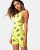 Bild von Acro unitard in Grün mit Tribal Repeat