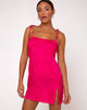 Bild von Adara Slip Dress aus Satin Zebra Fuchsia