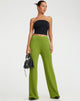 Abbildung der Adolia Flared Leg Trouser in Golden Lime