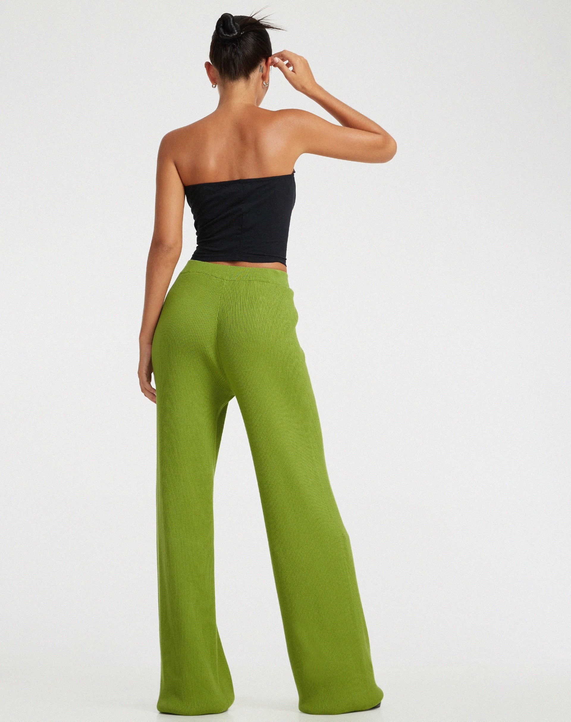 Abbildung der Adolia Flared Leg Trouser in Golden Lime