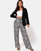Bild von Aely Wide Leg Palazo in Classic Zebra