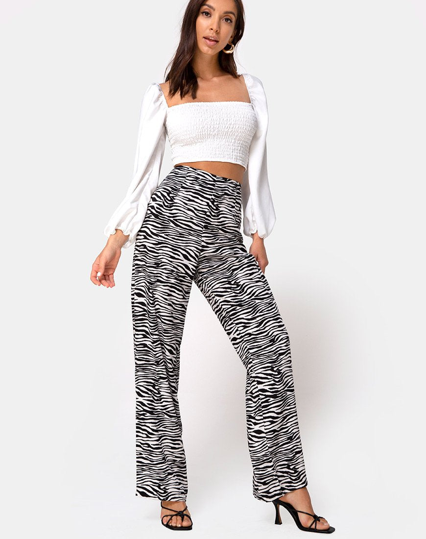 Bild von Aely Wide Leg Palazo in Classic Zebra