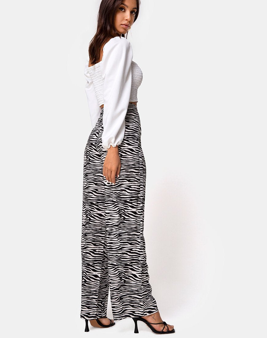 Bild von Aely Wide Leg Palazo in Classic Zebra