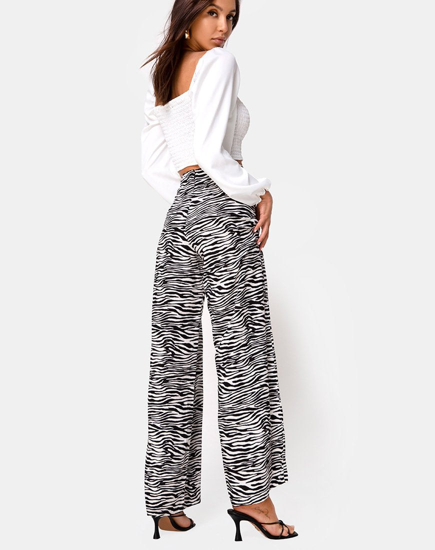 Bild von Aely Wide Leg Palazo in Classic Zebra