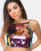 Bild von Ahena Crop Top aus Drachenfrucht-Pailletten