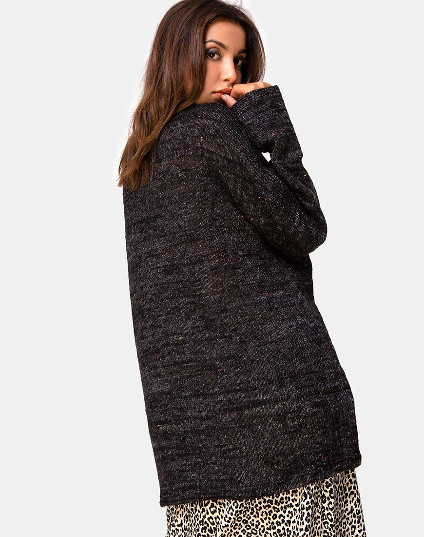 Image of Ajie Pullover aus schwarzem Strick