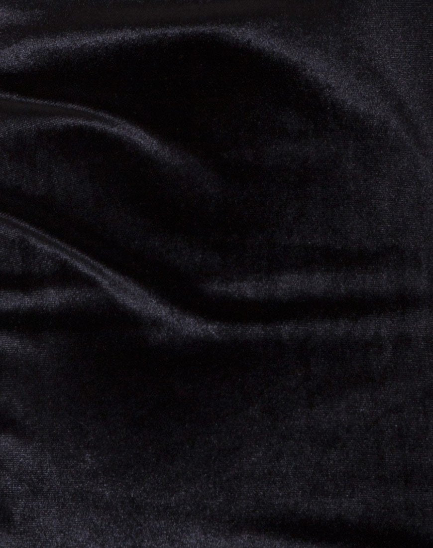 Image of Ajuste Kleid und Halsband Set aus schwarzem Samt