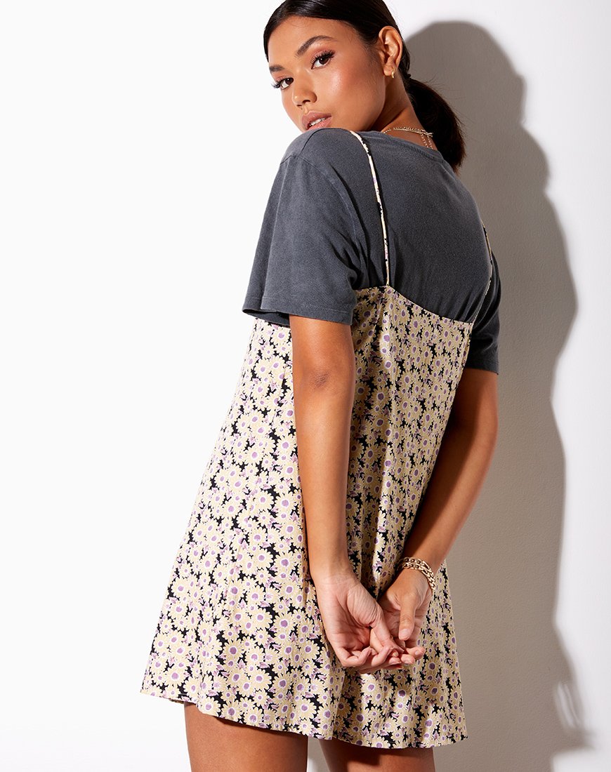 Akina Slip Dress in Daisy Day Dream Creme