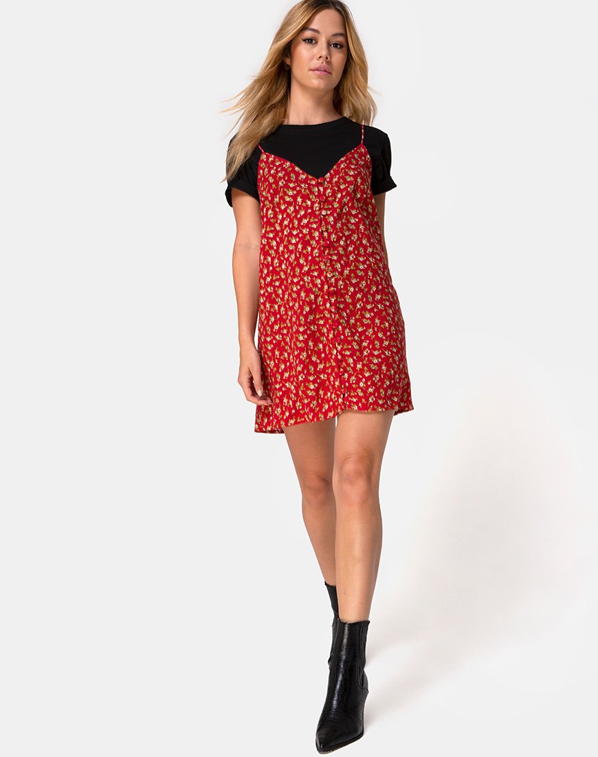 Image of Akina Kleid in Falling For You Floral Rot