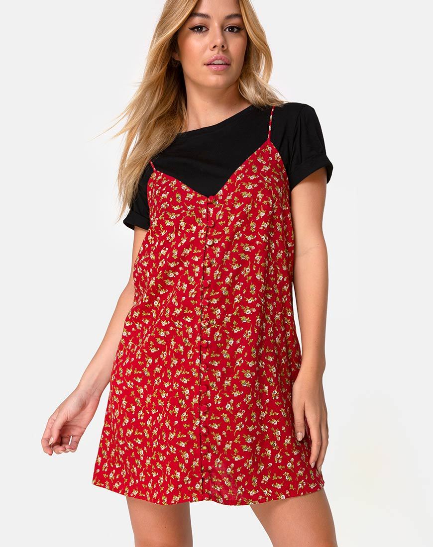 Akina Kleid in Falling For You Floral Rot