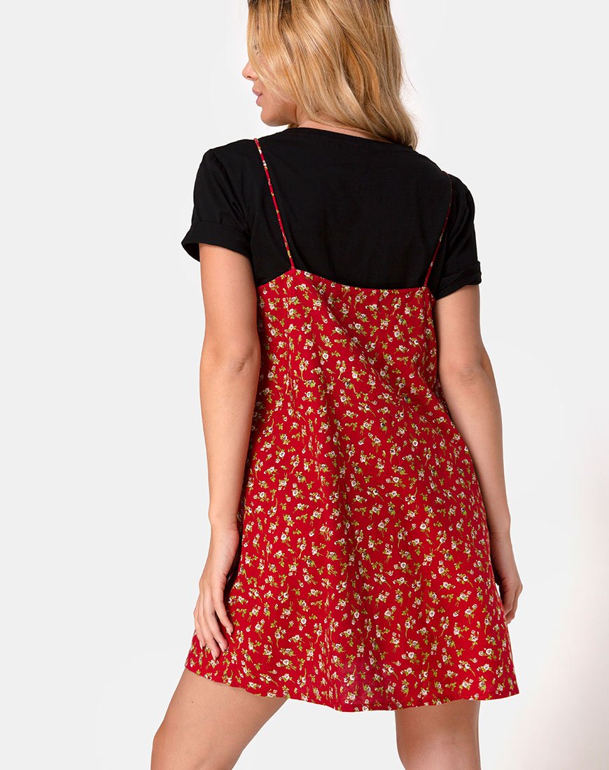 Image of Akina Kleid in Falling For You Floral Rot