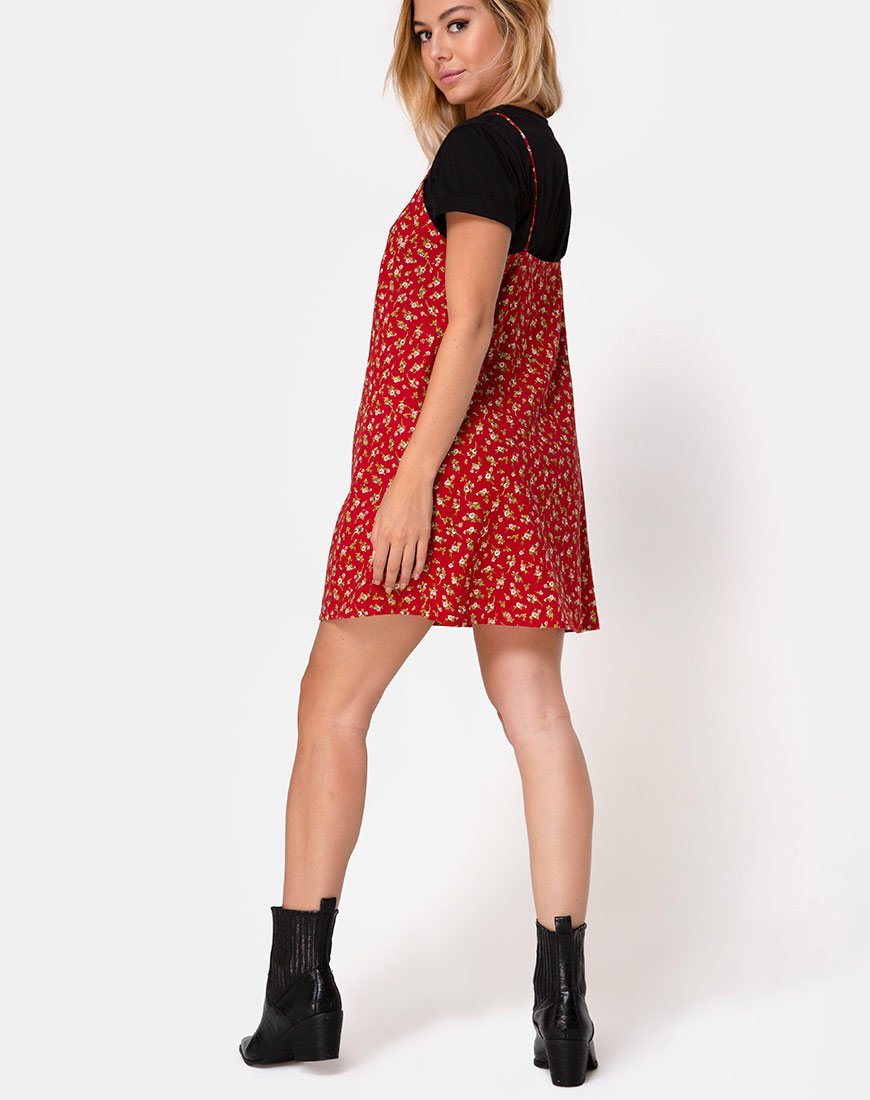 Image of Akina Kleid in Falling For You Floral Rot