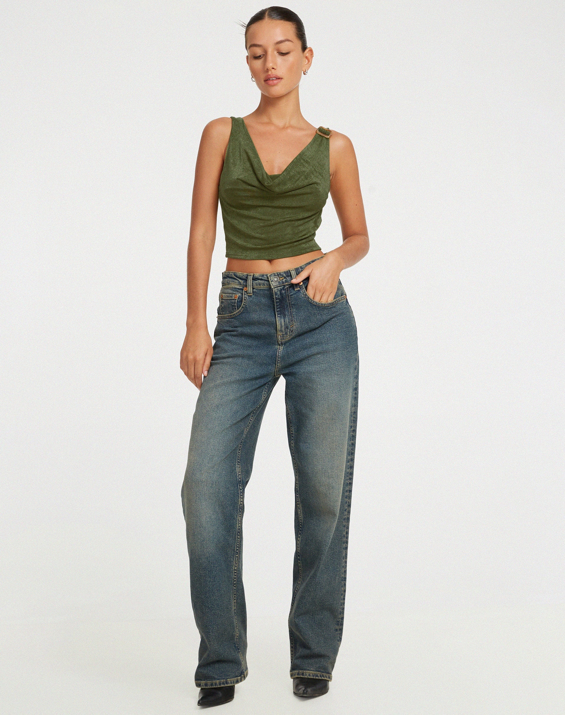 Bild von Masayo Crop Top in Khaki
