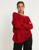 Bild von Akohara Laddered Knitted Top in Molten Lava