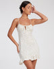 Abbildung: Alaca Minikleid in Pretty Petal Ivory