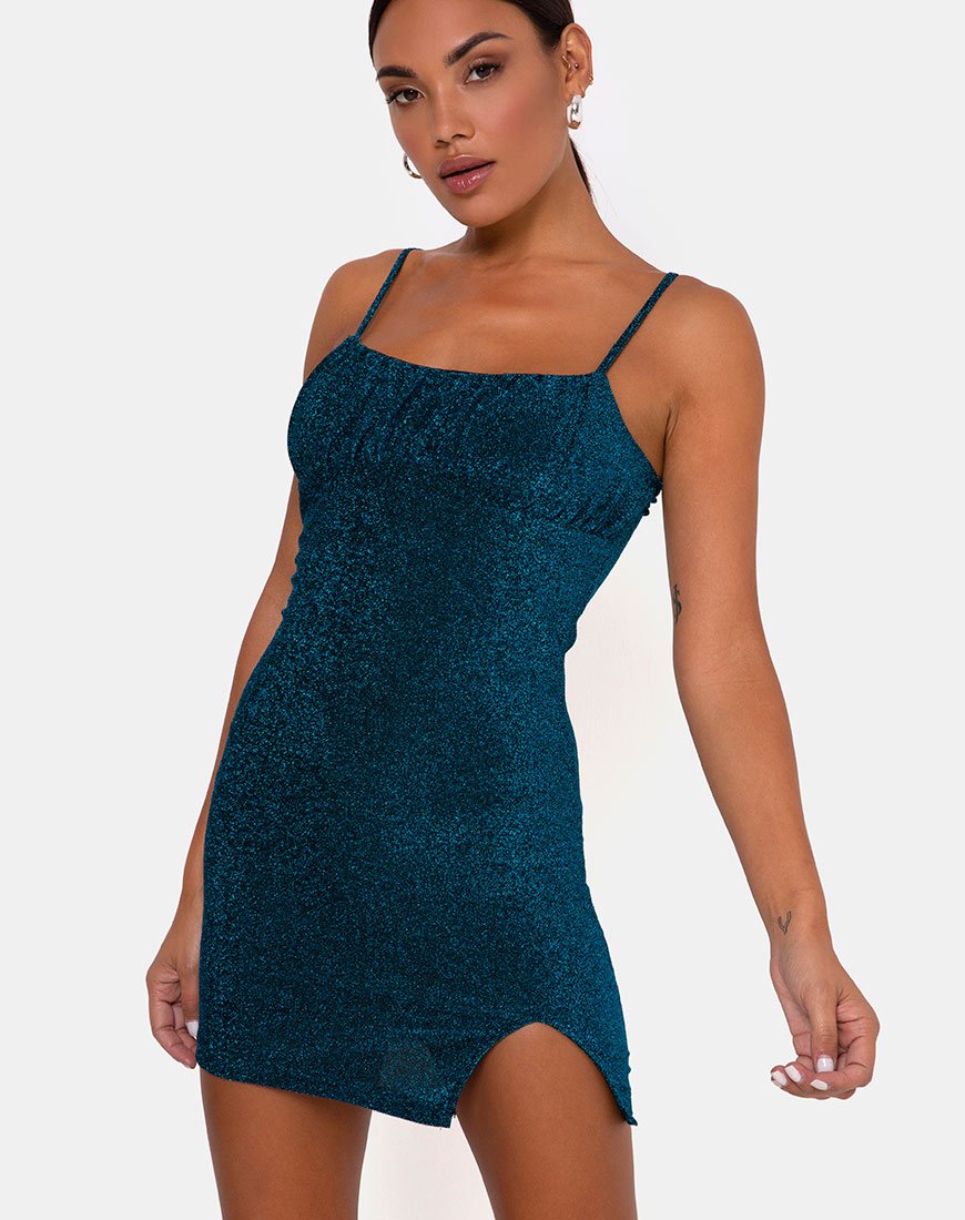 Alene Bodycon Kleid in Saphirblau