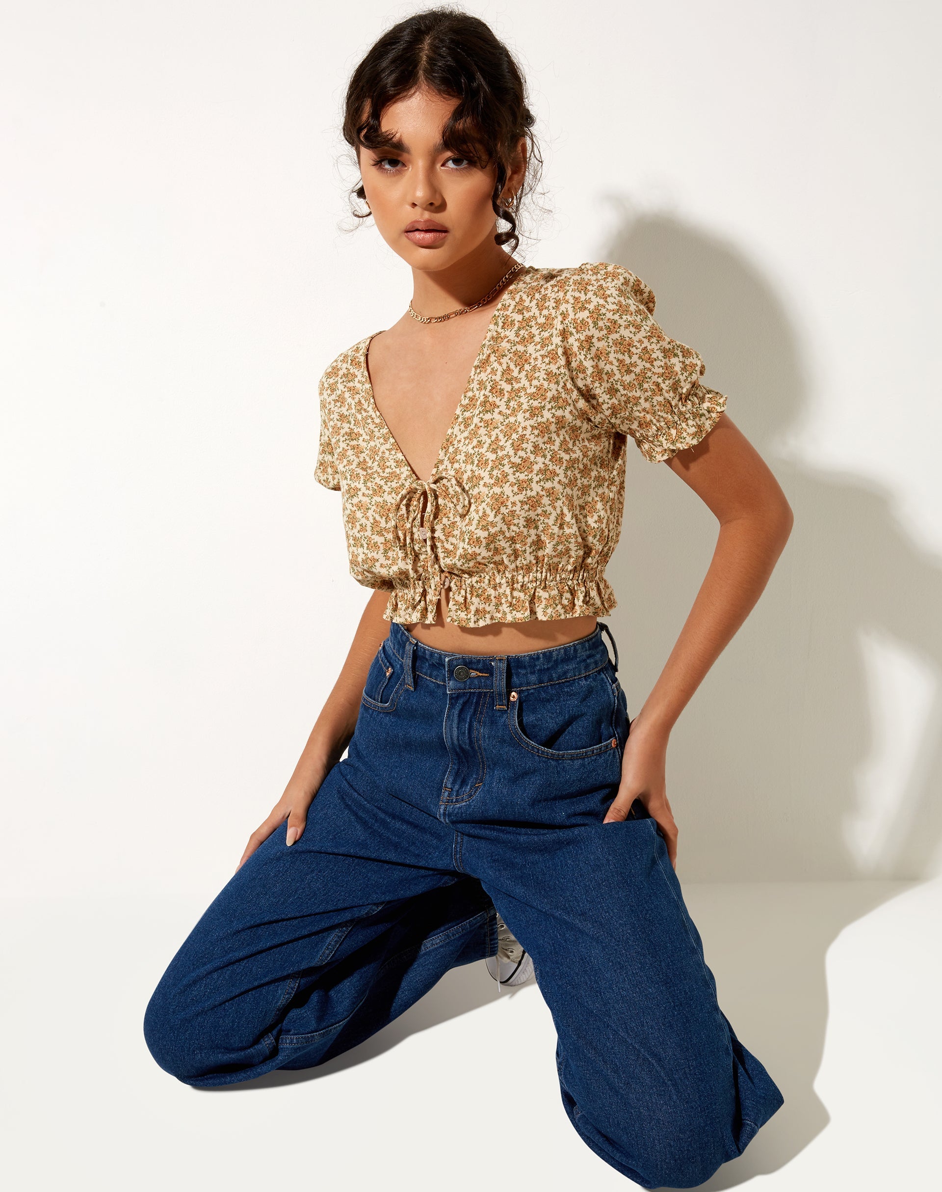 Bild von Aley Crop Top in Washed Ditsy