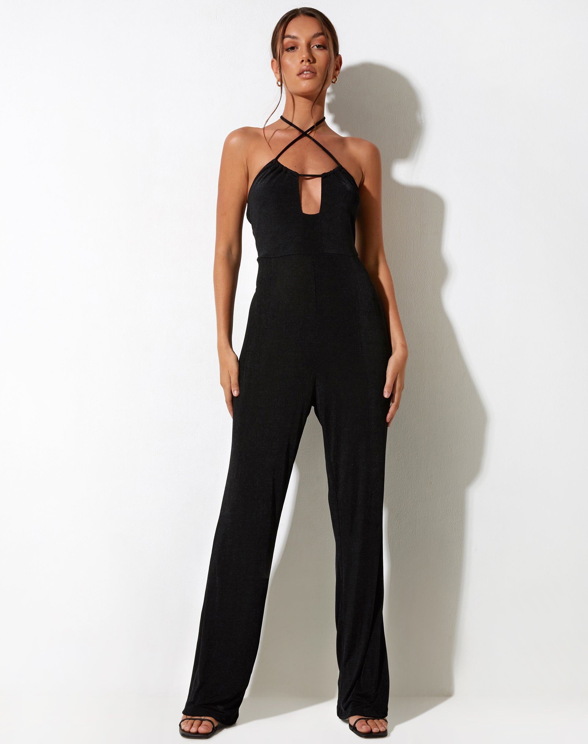 IMAGE OF Alison Jumpsuit aus Krepp Schwarz