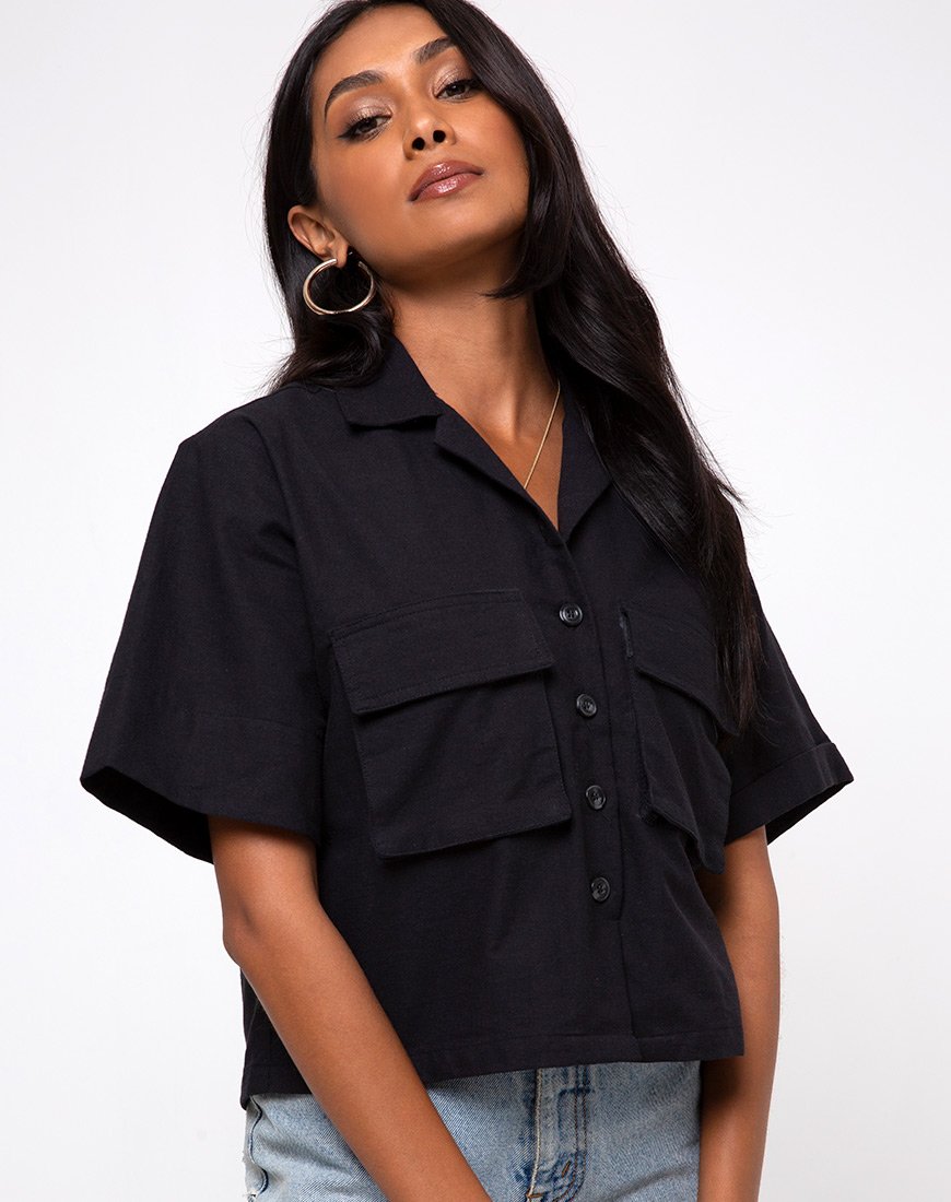 Alka Ultility Shirt in Schwarz