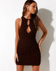 Image of Alannah Bodycon Kleid aus Bubble Jersey Braun