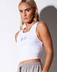 Bild von Givas Crop Top in Weiß LA Embro