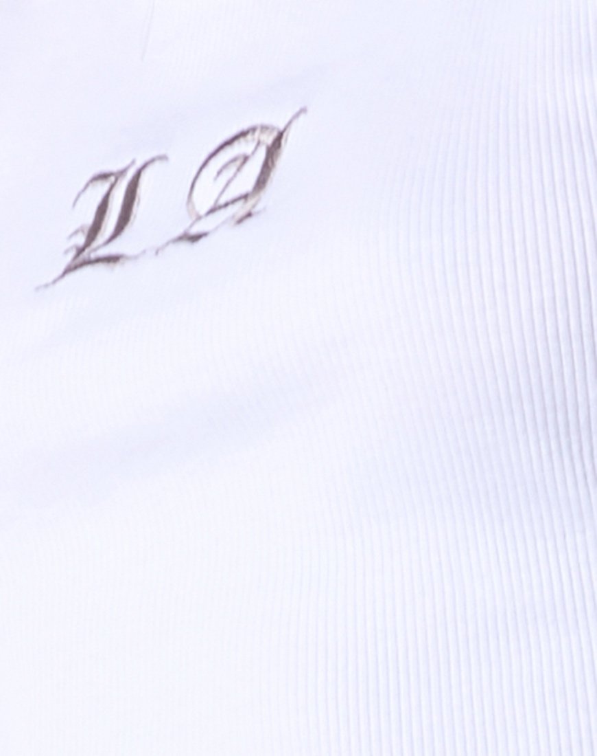 Bild von Givas Crop Top in Weiß LA Embro