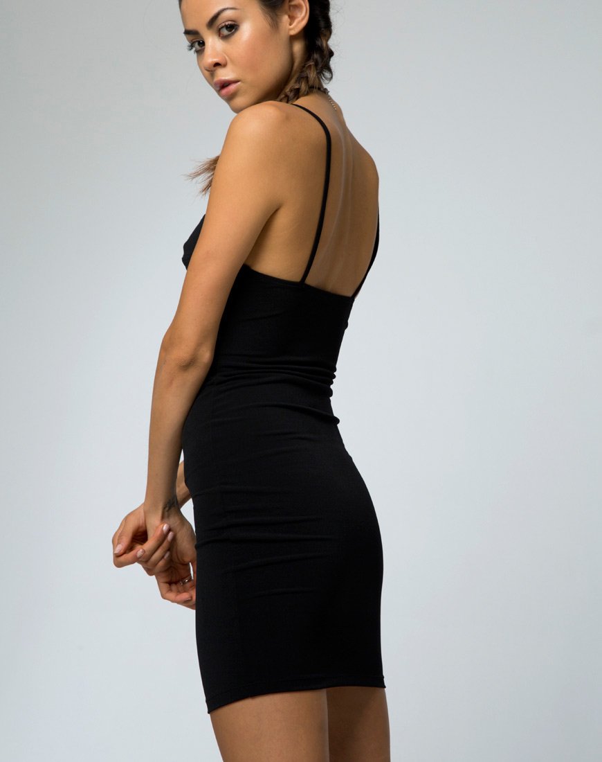 Alvina Bodycon Kleid in Schwarz