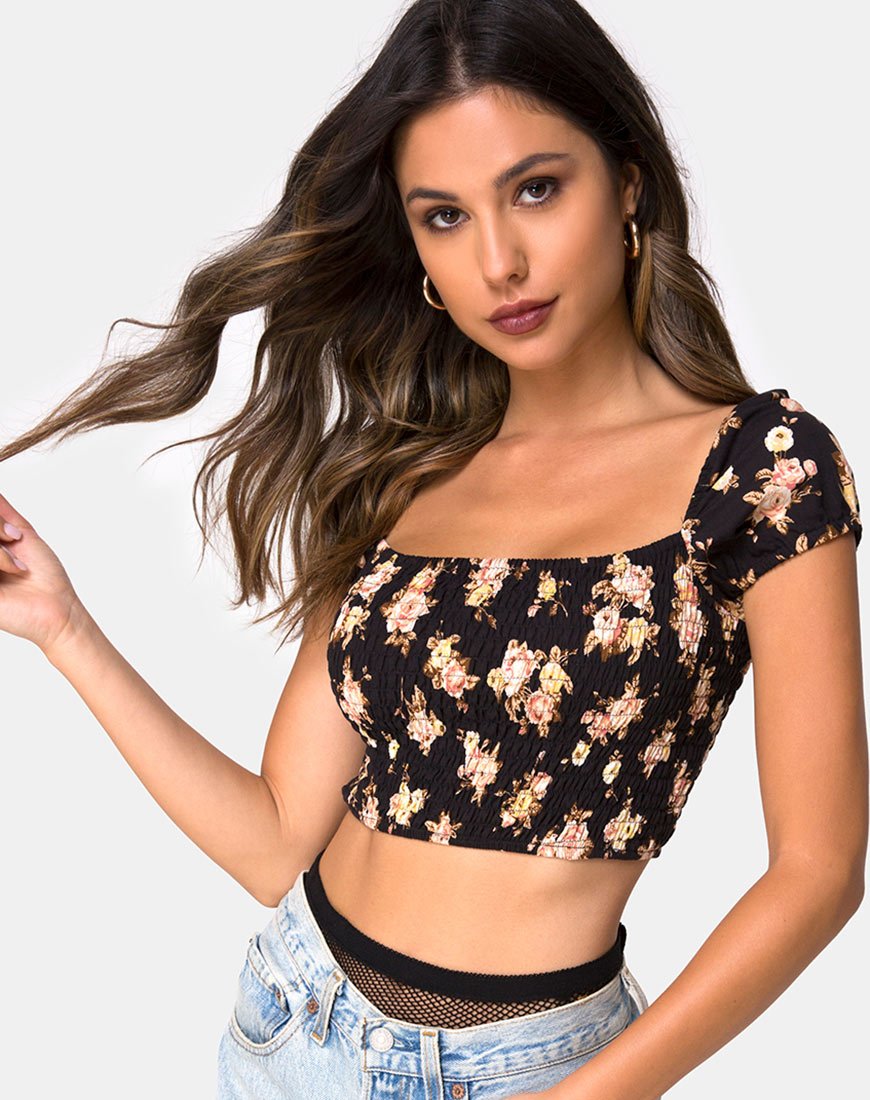 Alya Crop Top in Altrosa