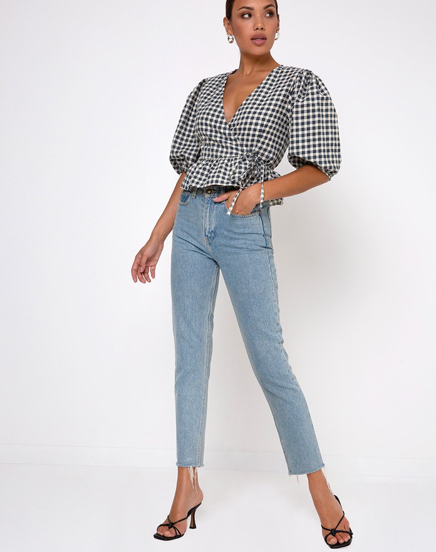 Bild von Amiya Top in Gingham Creme