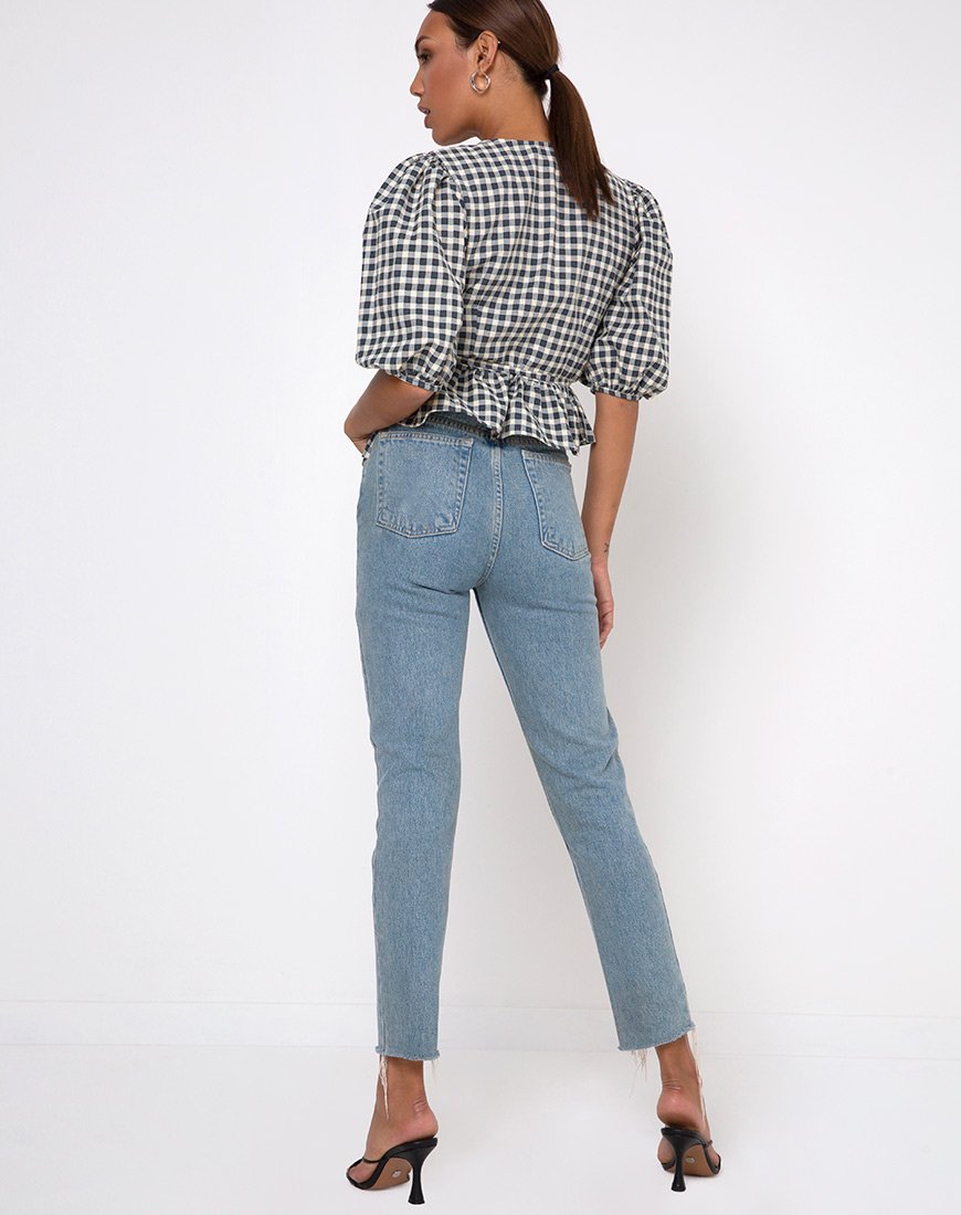 Bild von Amiya Top in Gingham Creme